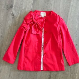 Kate spade girls bow Dorothy coat jacket
